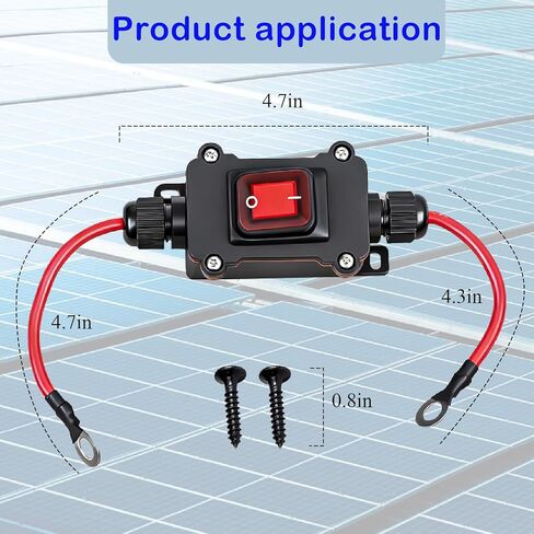 مفتاح مضمّن DC 12V، 12V-24V IP67 DPST 25A Ocn/Off مع كابل SAE، مفتاح مضمن عالي التحمل 12V لمفاتيح التبديل الصناعية، ATV، الأجهزة الخارجية للسيارات والدراجات النارية in Kuwait
