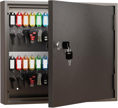 WeHere 30-Keys Key Lock Box, Key Cabinet with Key Management App (Track Key Borrow/Return), Security Key Holder Wall Mount Lockbox for Home, Garage, Car Key Storage for School, Small Office, Hotels in Kuwait