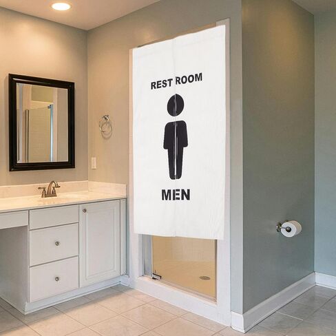 Alipis Toilet Hanging Door Curtain 70x120cm No Punching Universal Privacy Curtain for Public Restrooms Commercial Spaces Half-Drape Decorative in Saudi Arabia