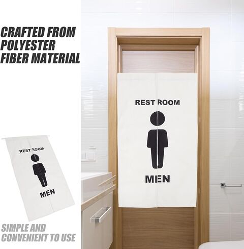 Alipis Toilet Hanging Door Curtain 70x120cm No Punching Universal Privacy Curtain for Public Restrooms Commercial Spaces Half-Drape Decorative in Saudi Arabia