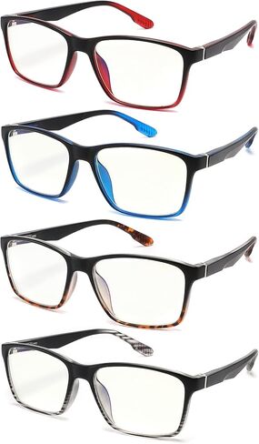 Reading Glasses Blue Light Blocking Computer Readers 4 Value pack Cheaters fashion Men & Women in Saudi Arabia
