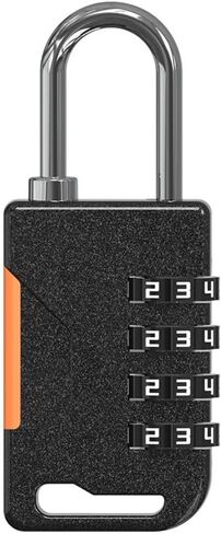 Dormitory Cabinet Lock Anti-Theft Portable Padlock Luggage Combination Lock Durable Zinc Alloy Security Coded(Black) in Saudi Arabia
