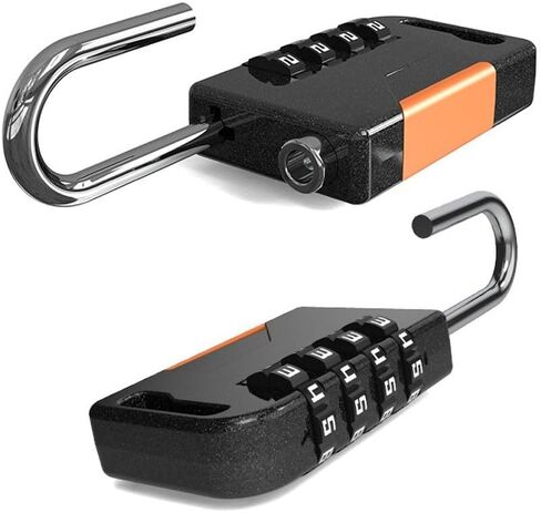 Dormitory Cabinet Lock Anti-Theft Portable Padlock Luggage Combination Lock Durable Zinc Alloy Security Coded(Black) in Saudi Arabia