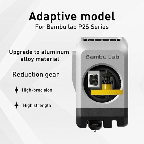 Hardened Steel Extruder Gear Kit for Bambu Lab P2S, DLC Nano Coating Upgrade Extruder Parts with Double Helical Gear, Wear Resistant 3D Printer Accessories in Saudi Arabia