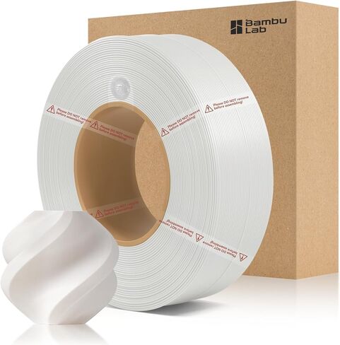 Bamboo ABS Refill Filament 1.75mm 1 KG (2.2lbs) with RFID for Bambu Lab A1/X1/P1 Series 3D Printers,Easy to Print, 3D Printing Filament,No Spool, +/- 0.03mm (Black 40101) in Saudi Arabia