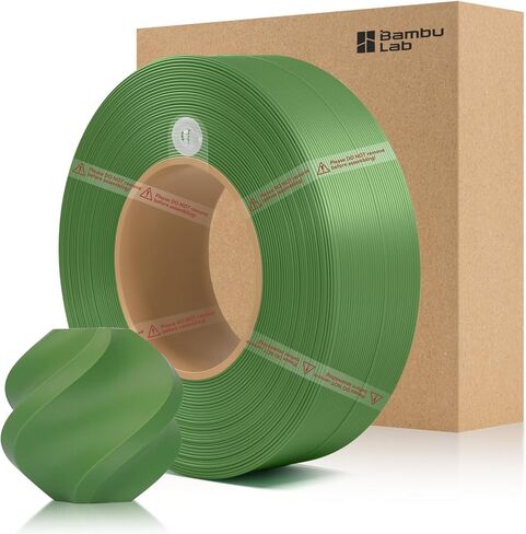 Bamboo ABS Refill Filament 1.75mm 1 KG (2.2lbs) with RFID for Bambu Lab A1/X1/P1 Series 3D Printers,Easy to Print, 3D Printing Filament,No Spool, +/- 0.03mm (Black 40101) in Saudi Arabia