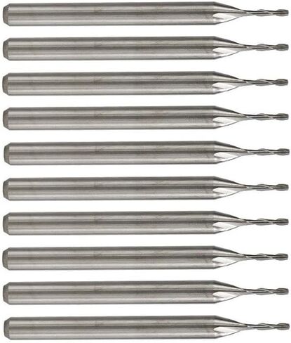10pcs Ball Nose Router Bits 3.175mm Shank Sprial Milling Cutter Carbide End Mill Length 38mm Set 2 Flutes CNC Engraving Bit in Saudi Arabia