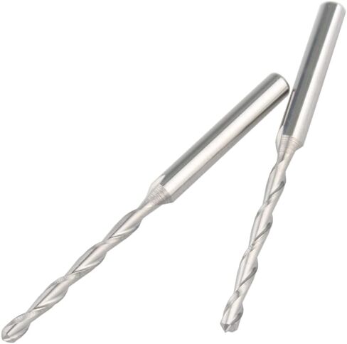 10pcs Ball Nose End Mills Cutter 3175mm Shank 2mm Cutting Diameter Spiral Milling 17mm Flute Length CNC Engraving Tool in Saudi Arabia