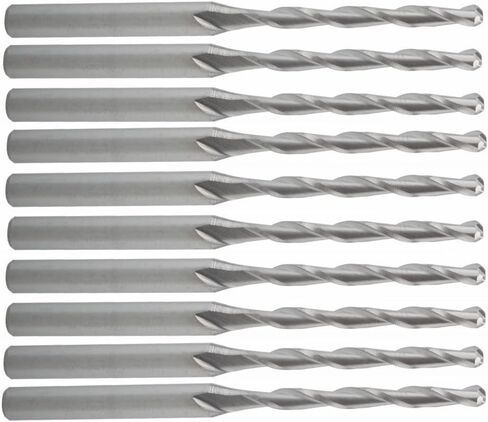 10pcs Ball Nose End Mills Cutter 3175mm Shank 2mm Cutting Diameter Spiral Milling 17mm Flute Length CNC Engraving Tool in Saudi Arabia