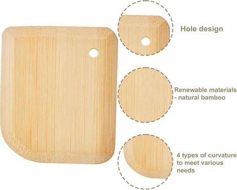 Bamboo Cast Iron Brush, Bamboo Pot Scraper, Kitchen Cleaning Tools for Cast Iron Skillets, Cookware, Dishes, Pans and Pots in Saudi Arabia