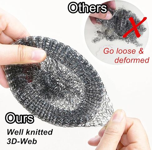 Steel Wool Scrubber with Soap Dispenser for Dish Sink Pan Stove Kitchen, Stainless Dishwashing Scouring Pad, Dispensing Heavy Duty Brush Scourer Cast Iron 2+2 in Saudi Arabia
