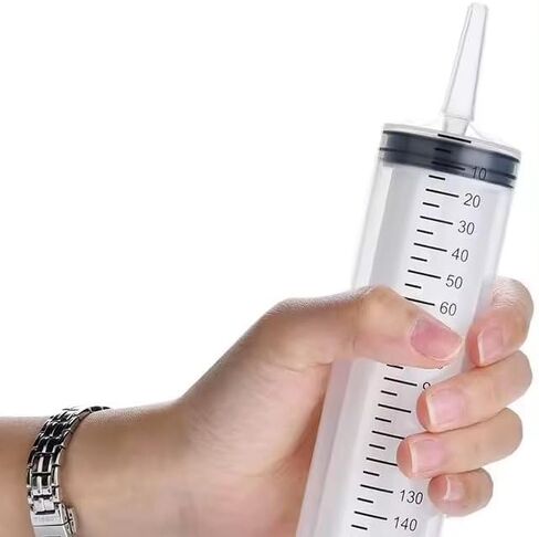 150ml Large Plastic Syringe Catheter Tip – Individually Sealed Big Syringe for Liquid, Paint, Epoxy Resin, Oil, Watering Plants, Jello Shots, Oral Feeding (Pack of 4) in Saudi Arabia