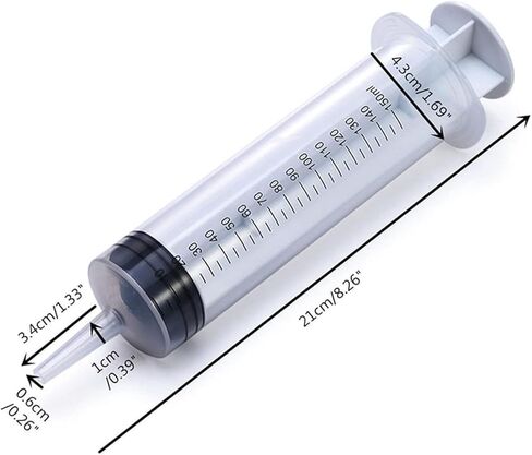 150ml Large Plastic Syringe Catheter Tip – Individually Sealed Big Syringe for Liquid, Paint, Epoxy Resin, Oil, Watering Plants, Jello Shots, Oral Feeding (Pack of 4) in Saudi Arabia