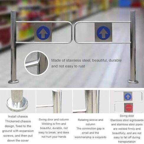 Stainless Steel Spring Loaded Swing Doors for High Traffic Areas - Durable Passage Solution for Libraries, Shopping Malls, and Supermarkets in Saudi Arabia