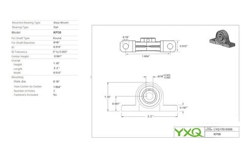 YXQ 6 قطعة KP08 8 مللي متر تتحمل القطر Din السكك الحديدية جبل تتحمل الكرة تحمل كتلة شنت وسادة إدراج تحمل in Saudi Arabia