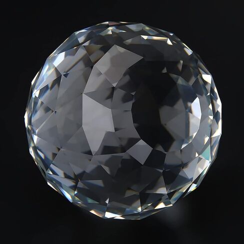 Keenso Crystal Prisms Glass Ball Detail Hardware Fittings Dreamy Decorative Sphere for Restaurant Hotel K9 Crystal Material (60MM/2.36in) in Saudi Arabia