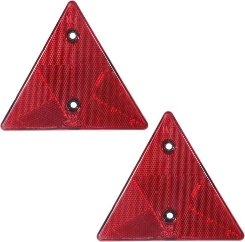 2 Pack Safety Reflector Warning Sign, 6"x6" Slow Moving Vehicle Triangle Safety Sign, Engineering Road Grade Reflective for Outdoor Truck, Car, Golf Cart in Saudi Arabia
