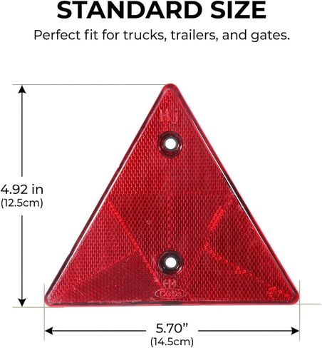2 Pack Safety Reflector Warning Sign, 6"x6" Slow Moving Vehicle Triangle Safety Sign, Engineering Road Grade Reflective for Outdoor Truck, Car, Golf Cart in Saudi Arabia