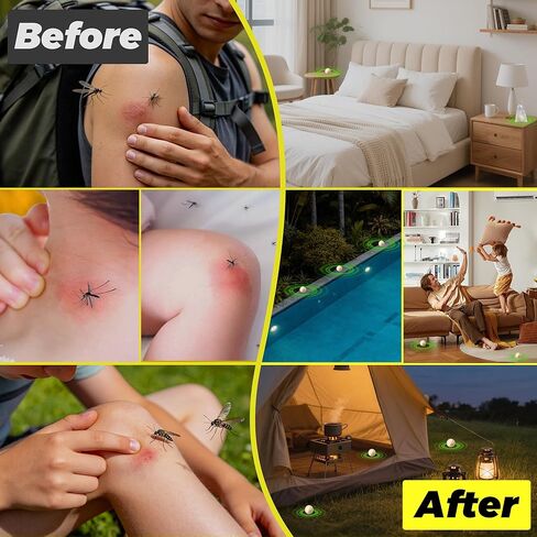 Mosquito Repellent Balls 12 PCS, Outdoor, Indoor, Travel Size | 30-Day Protection, Non-Toxic & Plant-Based | Safe for Kids, Pets | Patio, Camping, Yard Defense in Saudi Arabia