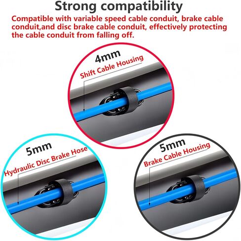 Qrity 40 Pcs Bike Cable Clamps, Road Bicycle Mountain Bike C-Clips Housing Hose Guide Clamps, for Brake Derailleur Shift Cables or Oil Tube in Saudi Arabia