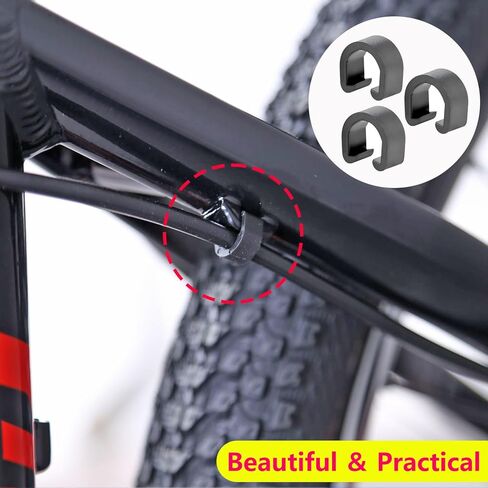 Qrity 40 Pcs Bike Cable Clamps, Road Bicycle Mountain Bike C-Clips Housing Hose Guide Clamps, for Brake Derailleur Shift Cables or Oil Tube in Saudi Arabia