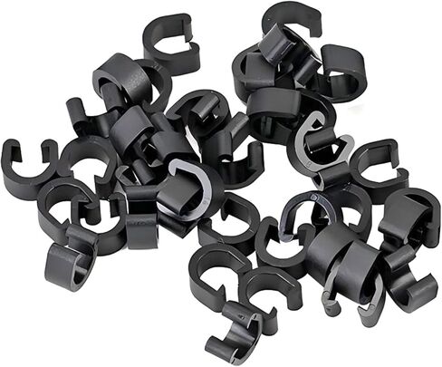 Qrity 40 Pcs Bike Cable Clamps, Road Bicycle Mountain Bike C-Clips Housing Hose Guide Clamps, for Brake Derailleur Shift Cables or Oil Tube in Saudi Arabia