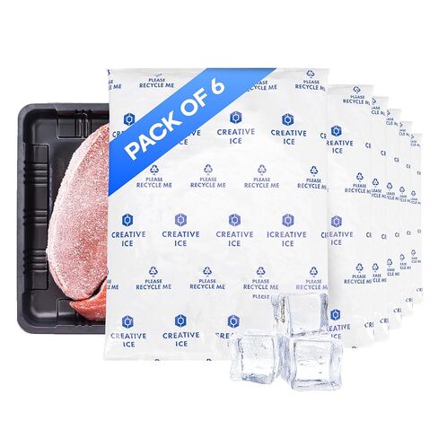 Gel Ice Packs 7.5" x 6" x 1.625" 24oz, Pack of 6 - USA-Made Non-Toxic Cold Packages for Shipping - Reusable Gel Soft Ice Pack - Portable & Long Lasting for Camping, Party & Travel by IDL Packaging in Saudi Arabia