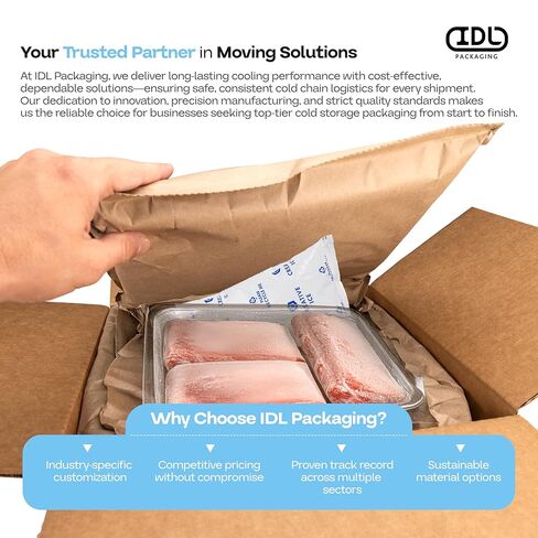 Gel Ice Packs 7.5" x 6" x 1.625" 24oz, Pack of 6 - USA-Made Non-Toxic Cold Packages for Shipping - Reusable Gel Soft Ice Pack - Portable & Long Lasting for Camping, Party & Travel by IDL Packaging in Saudi Arabia