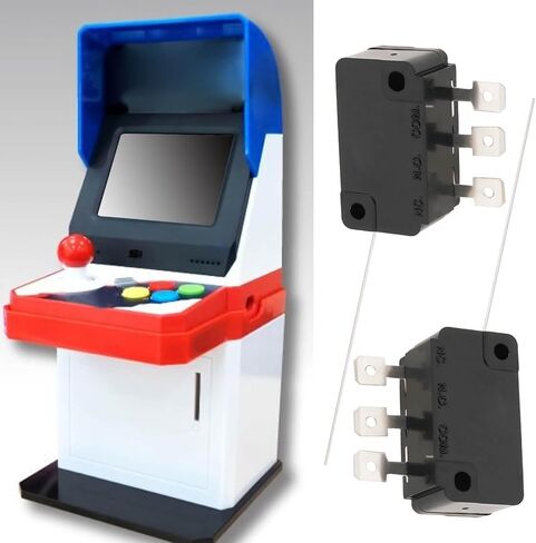 6Pcs 125/250V AC 5A Micro Switch with 3Pin Switching Wire Micro Button Micro Switch Wire for Coin Acceptors Coin Tester Machines in Saudi Arabia
