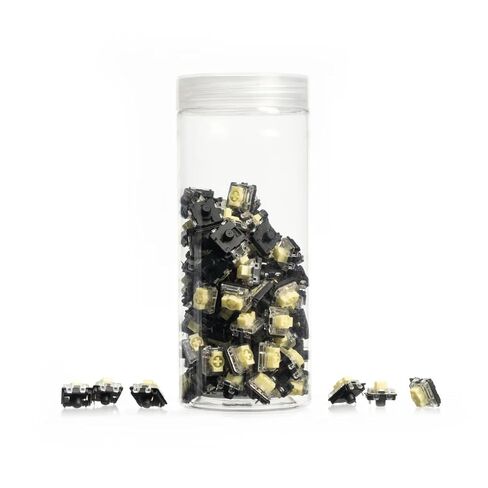 Gateron KS-33 Low Profile 2.0 Mechanical Switch Set 110PCS - Tactile Banana Switches 60gf, Clear Rebound, 3-Pin SMD LED Compatible, Dustproof Design, Enhanced Typing Feel, Upgrade from KS-27 in Saudi Arabia