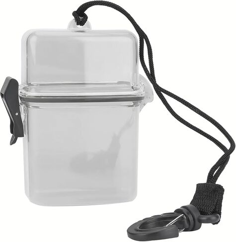 Waterproof Floating Dry Box for Kayaking Transparent Watertight Case with Carabiner Hook Small Dry Box for Keys & Essentials (Grey) in Saudi Arabia