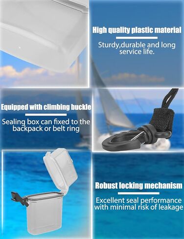 Waterproof Floating Dry Box for Kayaking Transparent Watertight Case with Carabiner Hook Small Dry Box for Keys & Essentials (Grey) in Saudi Arabia