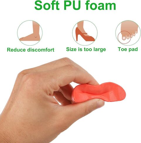 6pcs Shoe Inserts, Toe Cushion Fillers Make Shoes Fit Reusable Filler Half Insoles for Women Men Too Big Loose (Orange, Round) in Saudi Arabia
