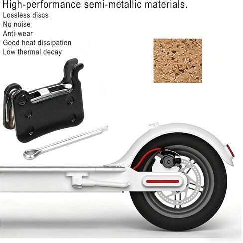 2 Pairs Brake Pads Compatible with Xiaomi 3 4 Pro Scooter Semi-Metallic Or Fill-Metallic MI 3 Brake Disc Pad Zoom XTECH HB100 Hydraulic Brake MTB Brake Disc Replacement Parts in Saudi Arabia