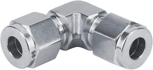 316 Stainless Steel Tube Connector for High Pressure Water Pipe Systems - 8 mm Elbow Nut Fittings for Fluid Control - Quick Connection Design Compatible with Water Oil and Gas in Saudi Arabia
