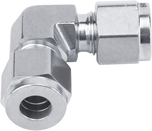 316 Stainless Steel Tube Connector for High Pressure Water Pipe Systems - 8 mm Elbow Nut Fittings for Fluid Control - Quick Connection Design Compatible with Water Oil and Gas in Saudi Arabia