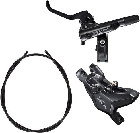 Shimano Deore BR-M6100/BL-M6100 Deore Bled ذراع الفرامل/عمود التثبيت 2 وعاء، خلفي يسار، M6100LR، أسود in Saudi Arabia