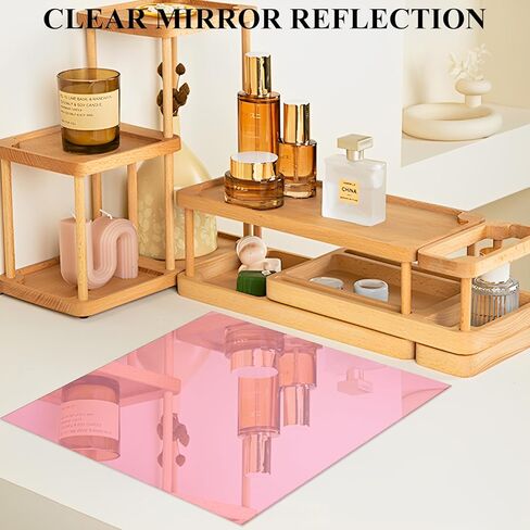 JMIATRY 8 PCS 12 x 12 Inches Color Acrylic Mirror Sheets 1/8 Inch Thick, Colored Mirror Acrylic Sheets 3 mmPlastic Mirrors Panels Reflective Plexiglass Sheet for DIY Crafts, with Protective Film in Saudi Arabia