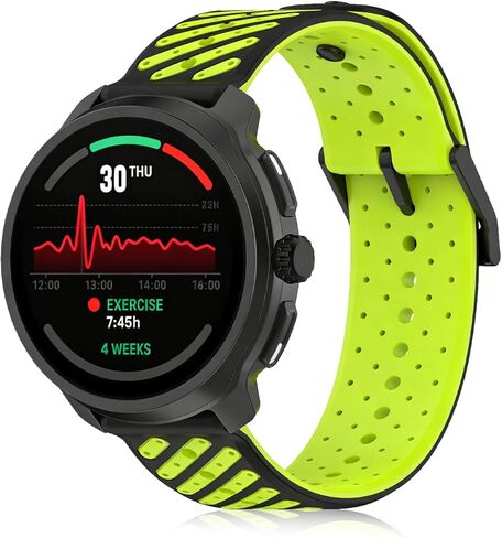 أحزمة بديلة من السيليكون مقاس 22 مم متوافقة مع Suunto RACE/RACE 2/RUN/Race S/Vertical/9 Peak Pro/9 Peak/5 Peak، أشرطة ساعة ذكية ناعمة ومسامية للنساء والرجال in Kuwait