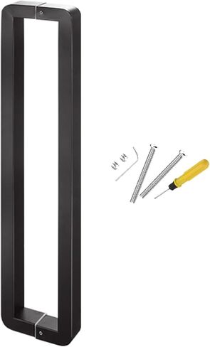 Interior Exterior Door Pull Push Handle/Shower Glass Door Handles, Two-Side Design Commercial Modern Entry Door Handle, Sliding Barn Door Handle Pull (Black 62.5cm(24.6in)) in Saudi Arabia