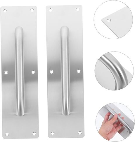 2Pcs Stainless Steel Square Push Pull Door Handle for Sliding Barn Doors Cabinets and Furniture Durable Design for Modern Interiors in Saudi Arabia