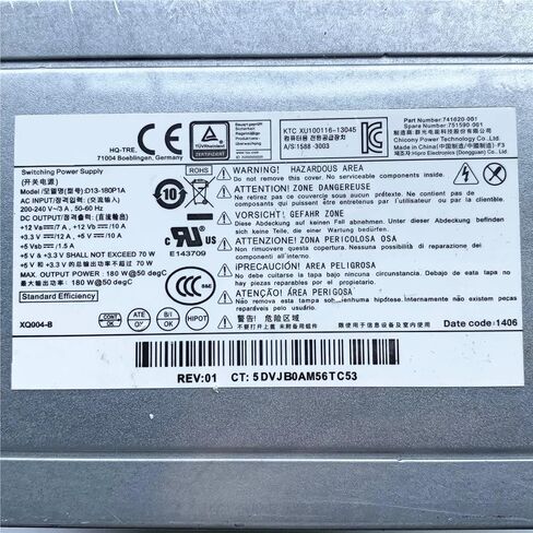 for 280 MT G1 G2 180W ATX 24+4 PIN Power Supply 741620-001 751590-001 D13-180P1A in Saudi Arabia