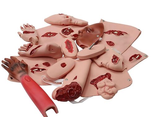 16PCS Trauma Manikin Moulage Kit Trauma Evaluation Set Burn/Wound Module for First Aid Trauma Care Training for Full Body CPR Manikin in Saudi Arabia