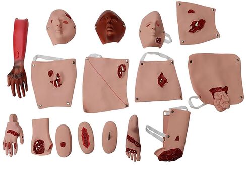 16PCS Trauma Manikin Moulage Kit Trauma Evaluation Set Burn/Wound Module for First Aid Trauma Care Training for Full Body CPR Manikin in Saudi Arabia
