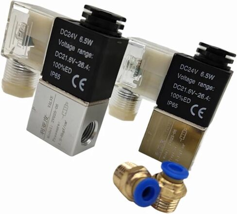 2V025-06 2V025-08 Normally Closed Air Water Oil Solenoid Valve Coil Led 2 Port Ways 220V 12V 24v Magnetic Pneumatic 1Pcs(2v025-08,G_110V_ADD PC10) in Saudi Arabia
