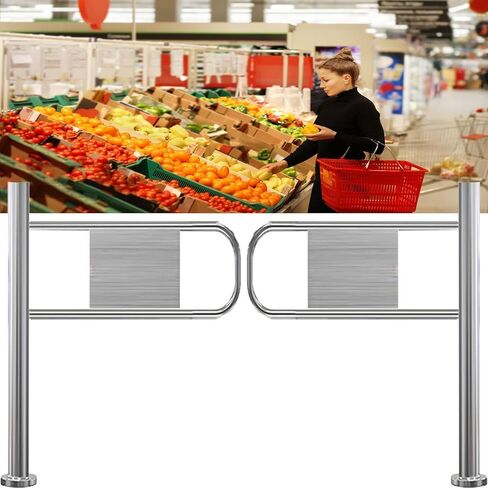 Safety Revolving Door Spring Loaded Swing Gate for Secure Entrance Perfect for Supermarkets & High Traffic Areas Enhanced Security & Easy Access in Saudi Arabia