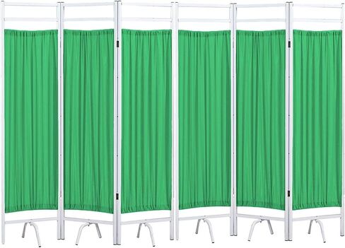 Hospital Privacy Screen,Iron Temporary Partition Wall Panels,3-6 Panels Office Divider,Double-Layer Fabric for Offices Beauty Salon(Color 2,5-Panel) in Saudi Arabia