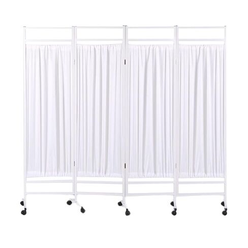 Privacy Screen,3/4/5/6/7/8 Panel Room Divider,Double-Layer Nylon Fabric Standing Door Partition with Wheels,for Salons Hospitals Clinics(Color 4,3-Panel) in Saudi Arabia