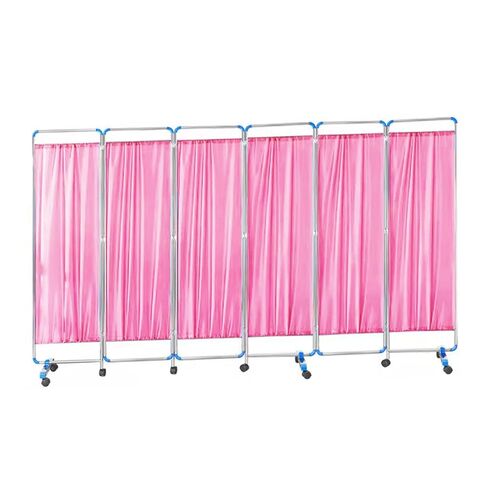 3/4/5/6 Panel Mobile Privacy Screen,Portable Room Divider,Nylon Fabric Standing Door Partition with Wheels,for Clinics Salons Hospitals(Blue,5-Panel) in Saudi Arabia
