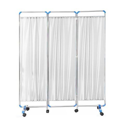 3/4/5/6 Panel Mobile Privacy Screen,Portable Room Divider,Nylon Fabric Standing Door Partition with Wheels,for Clinics Salons Hospitals(Blue,5-Panel) in Saudi Arabia
